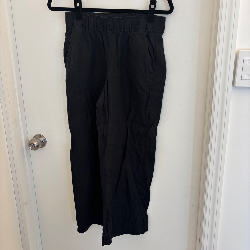 Womens Black Linen Pants
